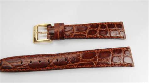 genuine gucci brown croco grain|New Gucci 18 MM Dark Brown Croco Grain Genuine Leather .